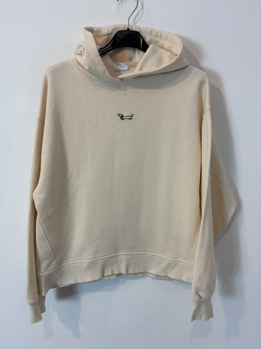 ZARA. Sudadera beige bordado