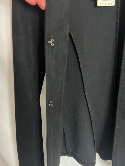 VOYELLES. Black suede jacket. TS
