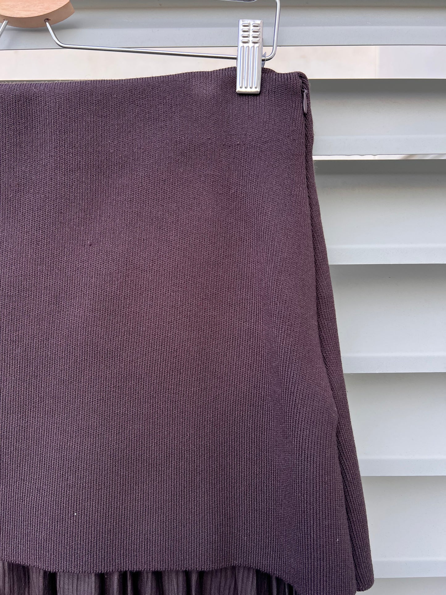 ZARA. Falda larga doble textura