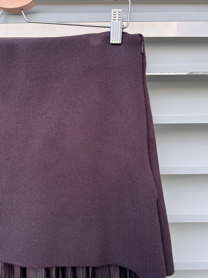 ZARA. Falda larga doble textura