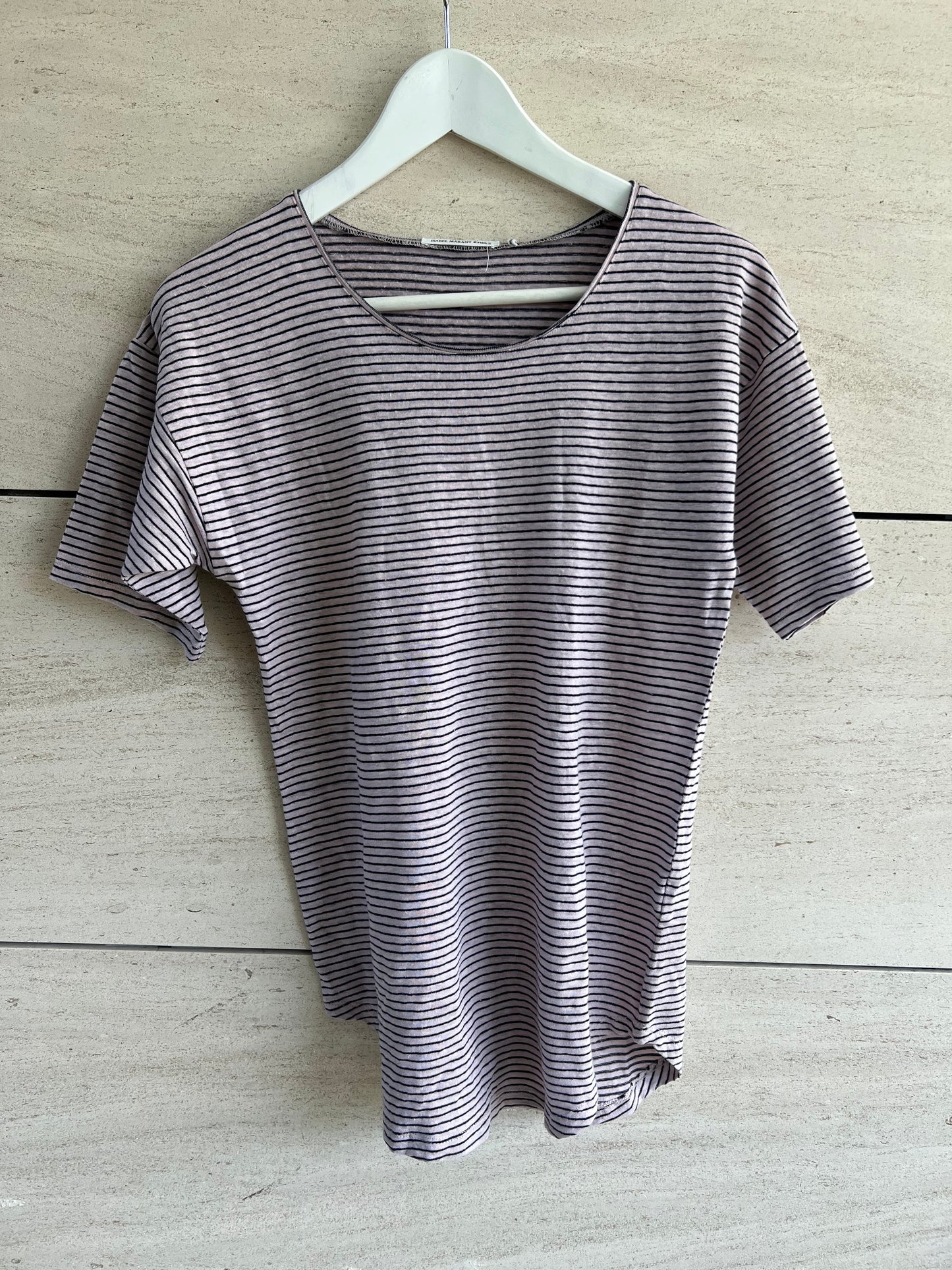 ISABEL MARANT ETOILÉ. Camiseta rayas lino T.s