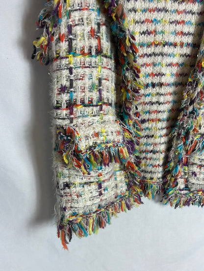 OTRAS. Chaleco colores estilo tweed. T S/M