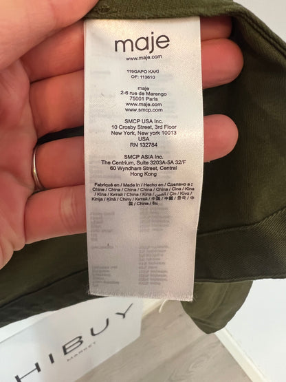 MAJE. Green parka with lining size 0(S)