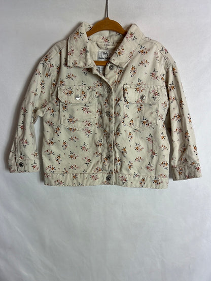 VERTBAUDET. Chaqueta denim flores. T 2 años