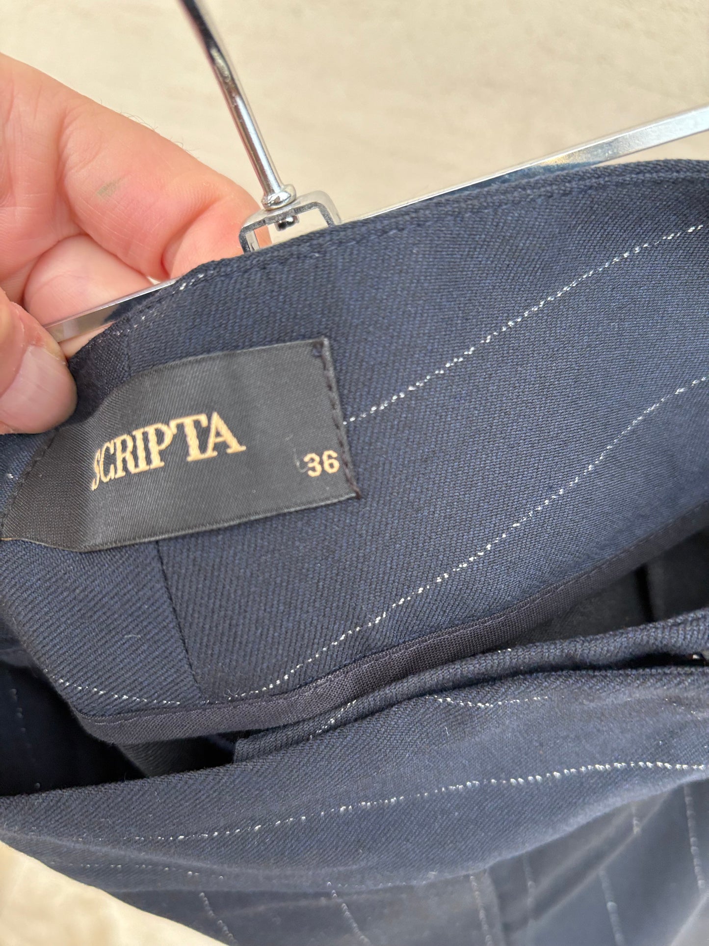 SCRIPTA. Traje de chaqueta azul marino con chaleco