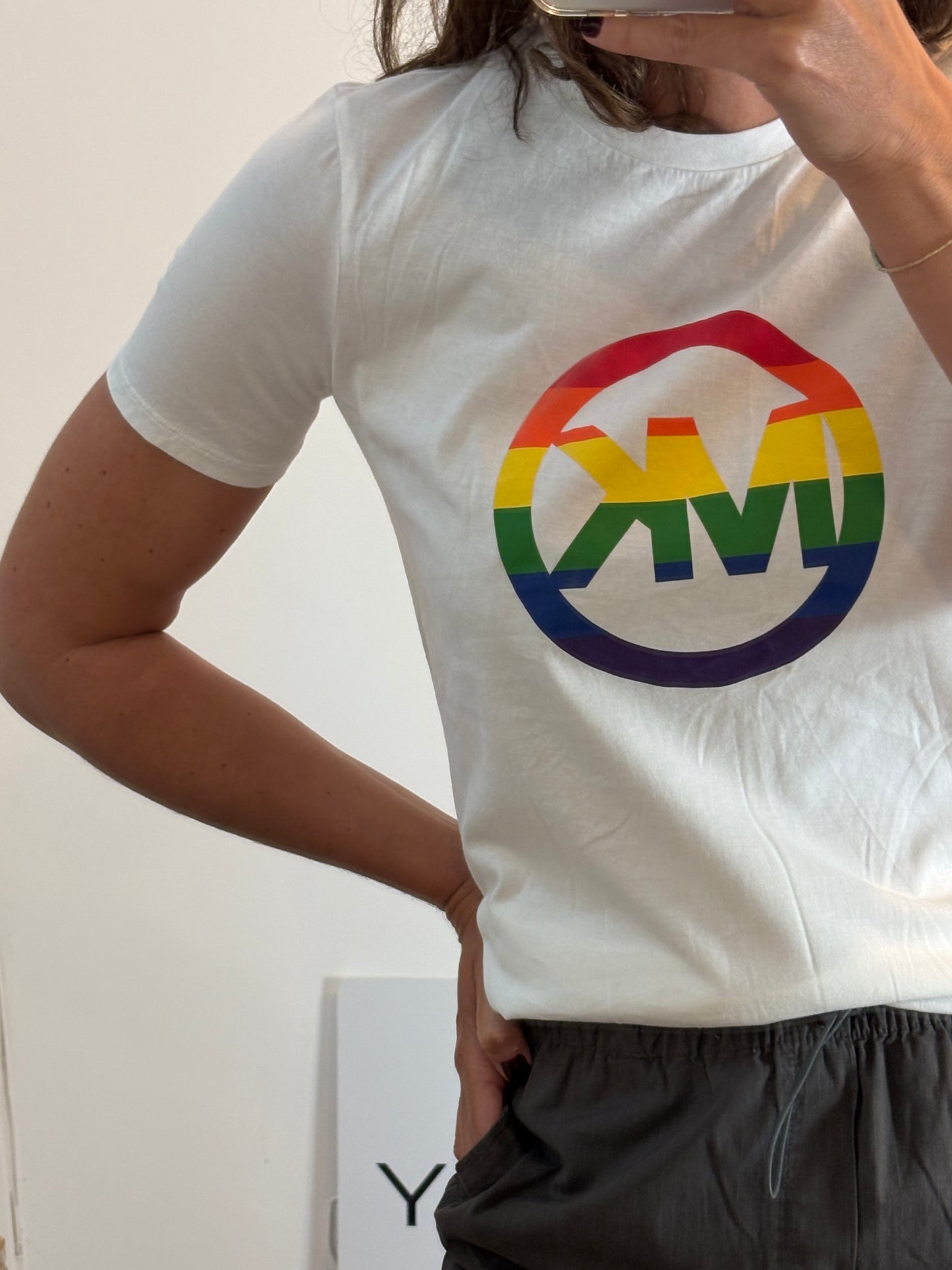 MICHAEL KORS. camiseta manga corta blanca T.xs