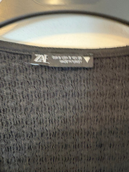 ZARA. Conjunto negro fruncidos. T S