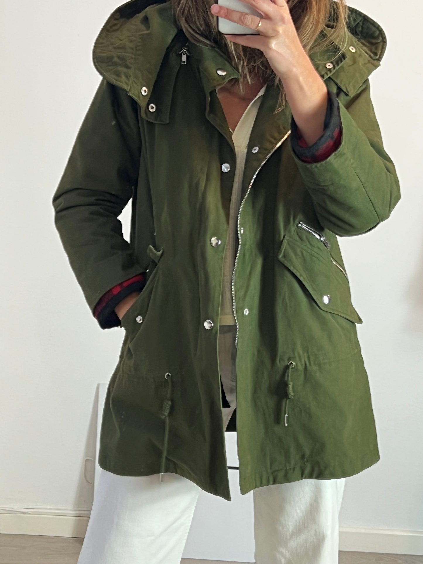 MAJE. Green parka with lining size 0(S)