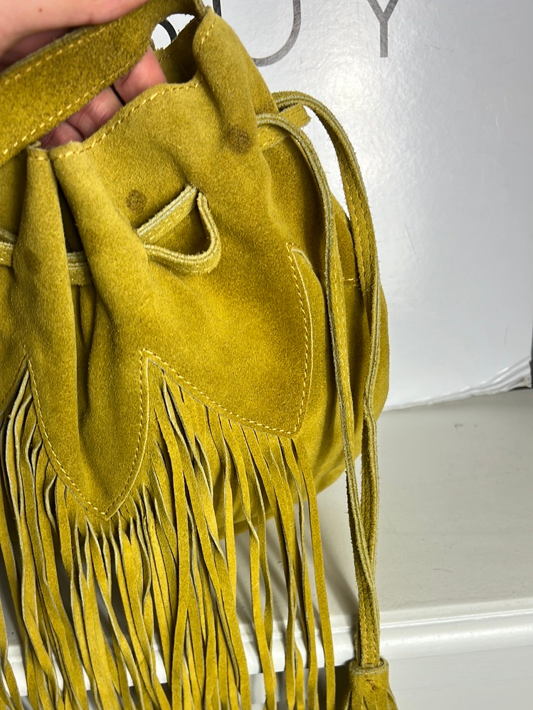 SLOWLOVE. Bolso mostaza piel