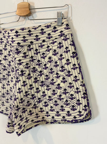 CLAUDIE PIERLOT. Textured printed shorts. Size 38