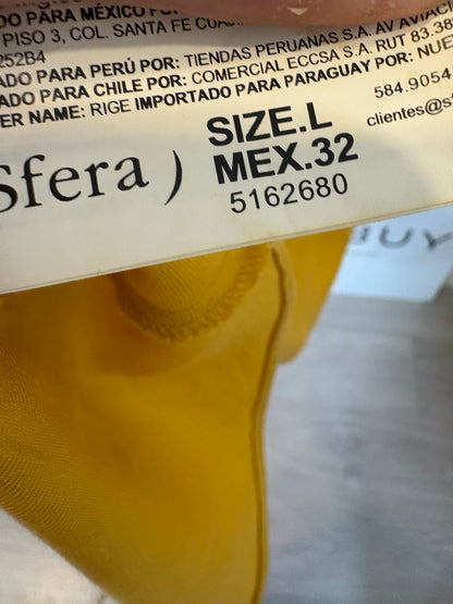 SFERA. Vestido largo mostaza fluido