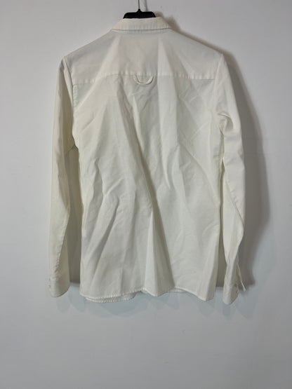 UTERQÜE. Camisa blanca piqué. T M