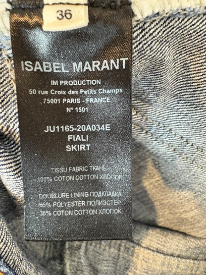 ISABEL MARANT. Falda midi denim abotonada