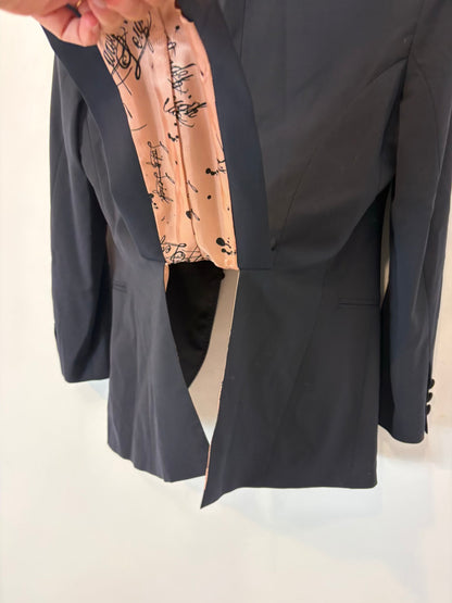 PAUL SMITH. Blazer azul con lana detalles