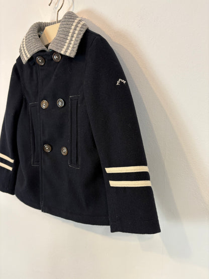 NANOS. Abrigo azul con lana