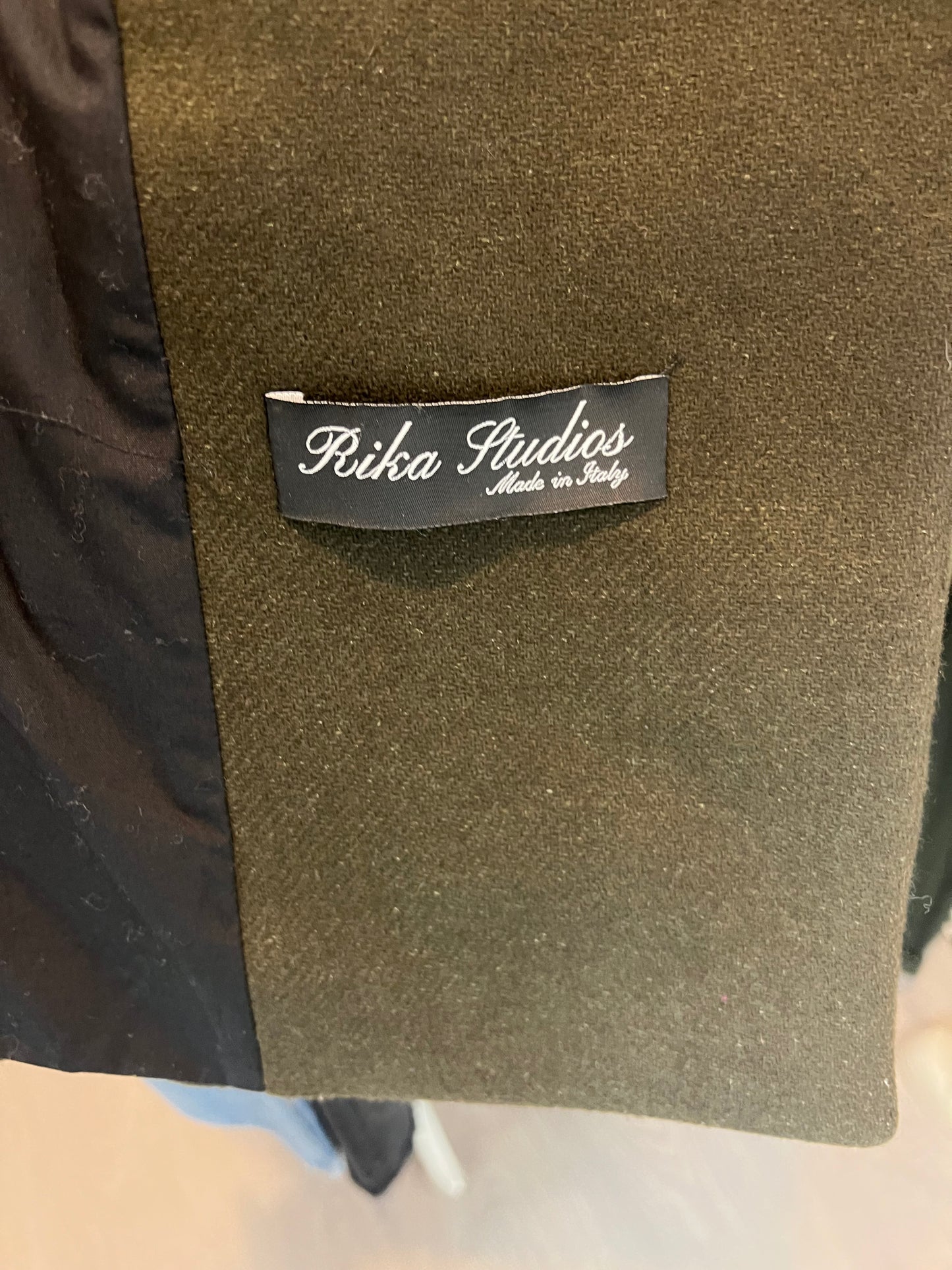 RIKA STUDIOS. Green wool coat Yours