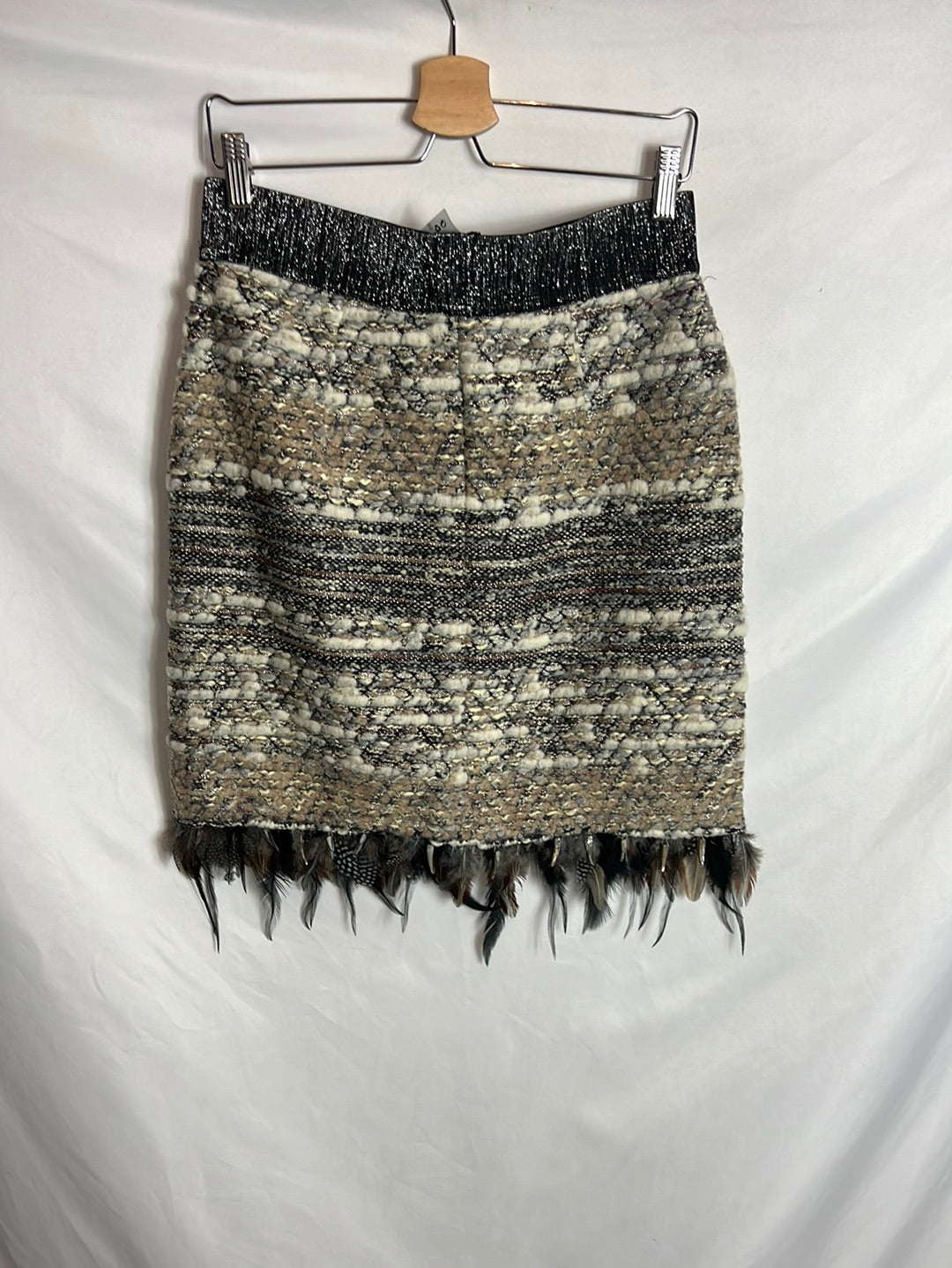 MANGO. Textured knit skirt Tl