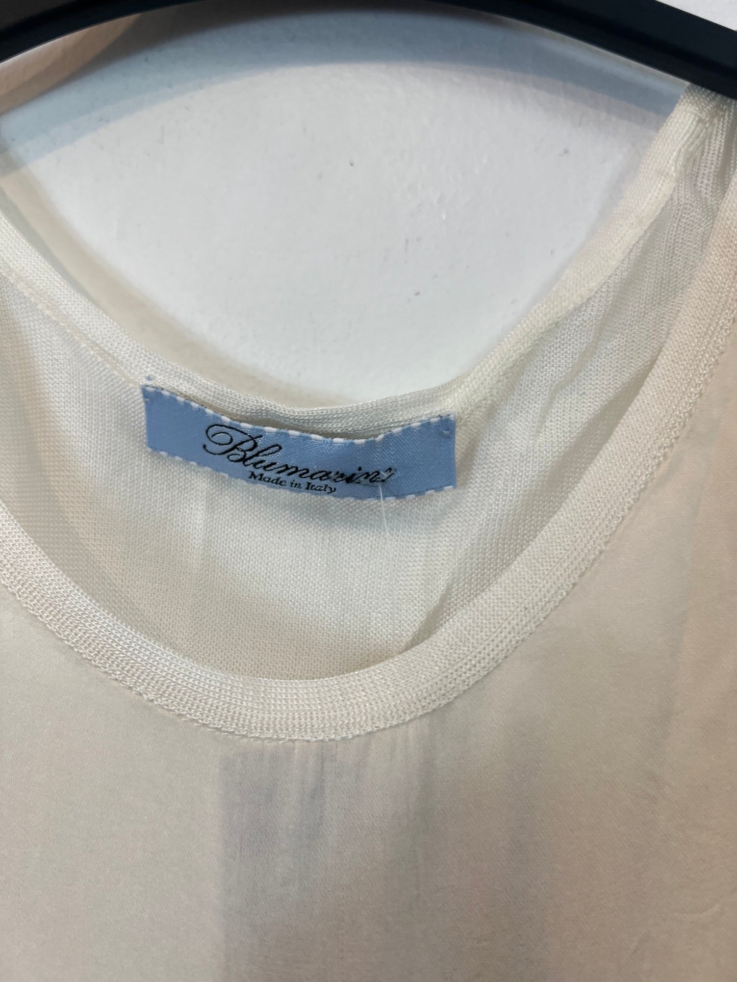 BLUMARINE. Top doble textura seda. T M/L