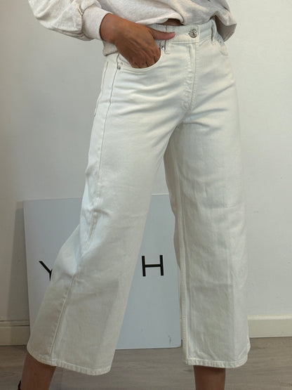 ZARA. Denim color crudo cropped