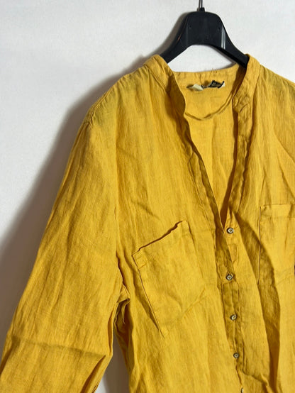 ZARA. Mustard Linen Blouse. TM