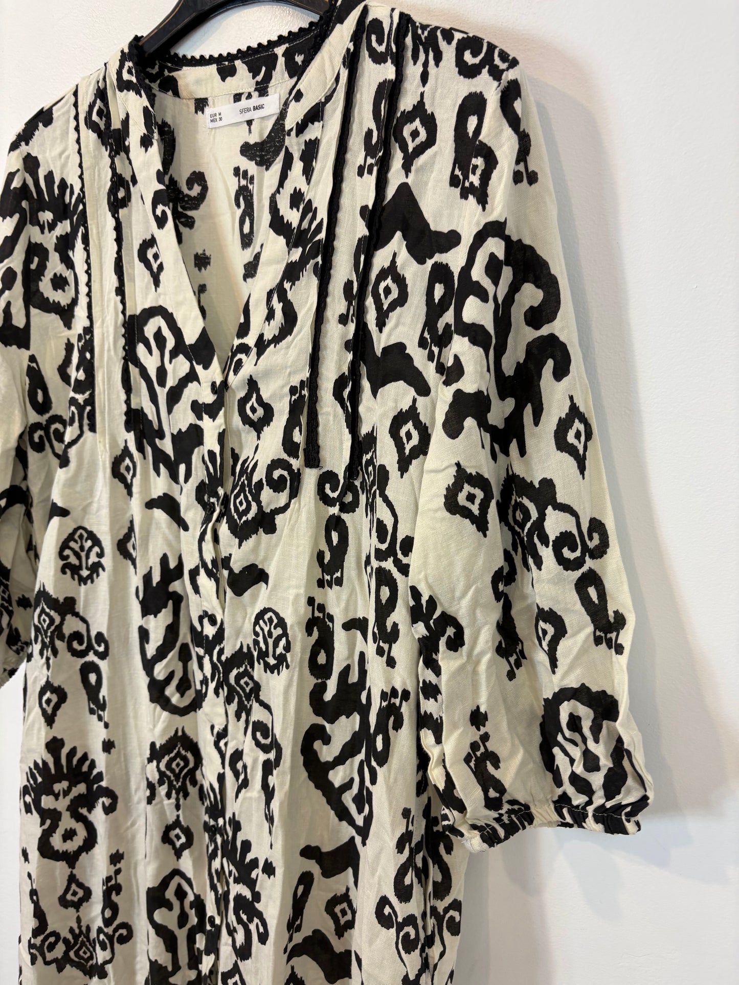 SFERA. Vestido largo/kimono con lino. T M