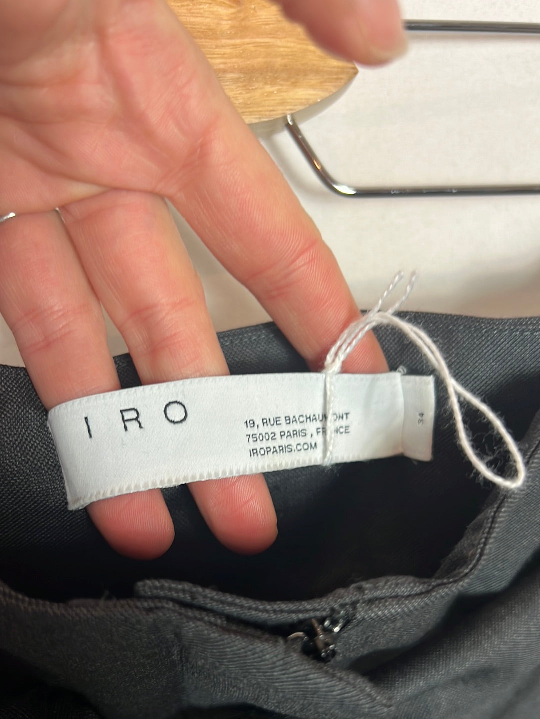 IRO. Dark gray high-waisted pants. Size 34