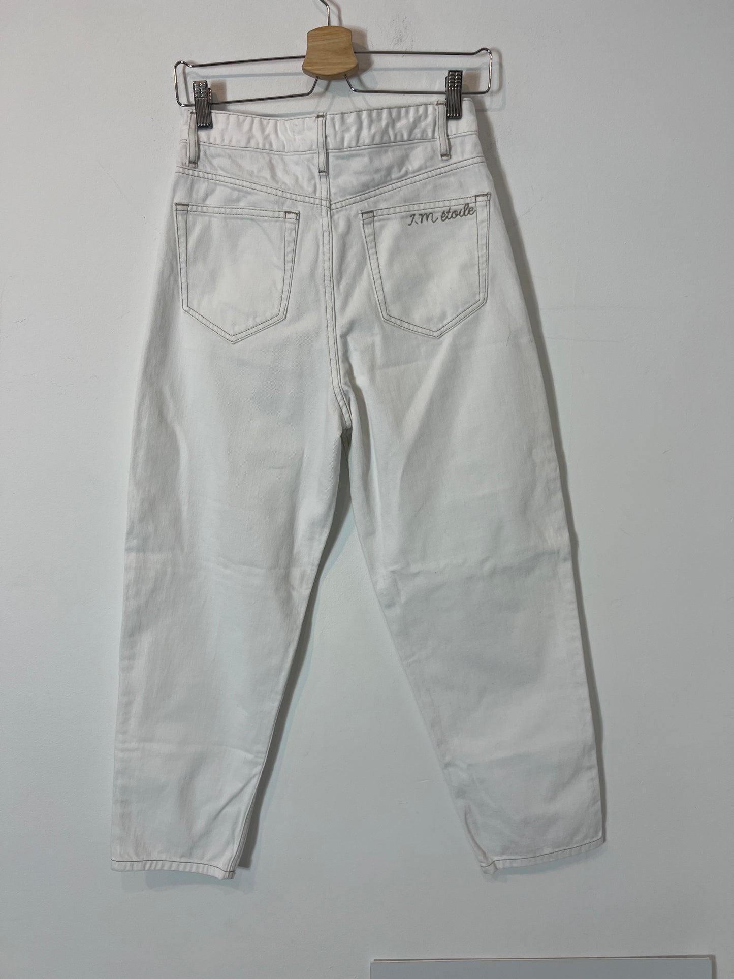 ISABEL MARANT. White denim trousers, size 34