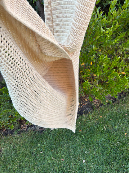MASSIMO DUTTI. Vestido largo croché