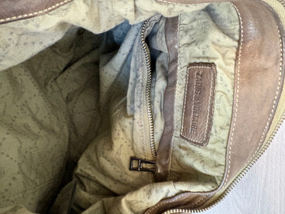 ZADIG & VOLTAIRE. Bolso bandolera  caqui bolsillos