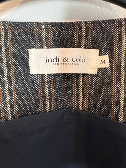 INDI&COLD. Chaleco de rayas azules T.m