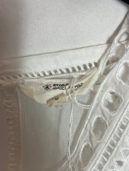 ISABEL MARANT ÉTOILE. Die-cut cotton top. XS/S