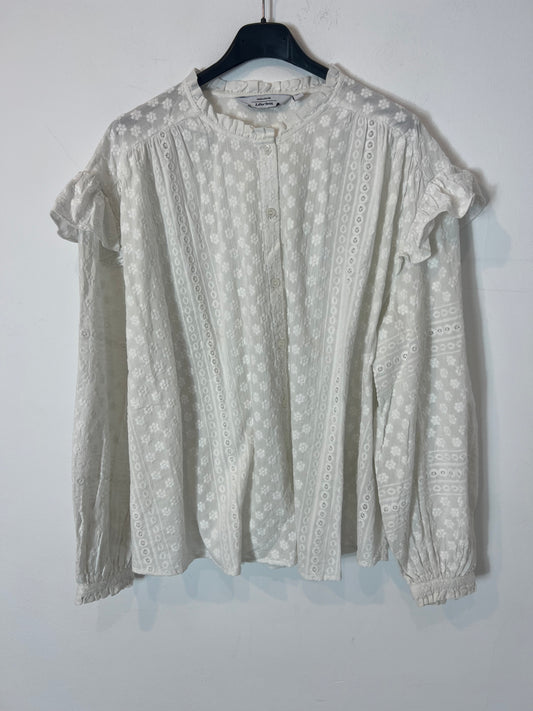 &amp;OTHER STORIES. White blouse embroidered with flowers. T.S.