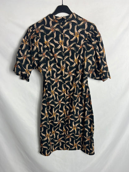 SCOTCH&SODA. Vestido negro mangas abullonadas. T S