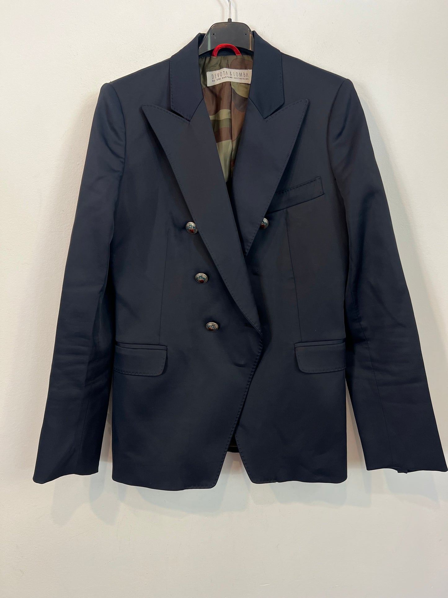 DEVOTA&amp;LOMBA by THE EXTREME COLLECTION. Blue buttoned blazer, size 40.