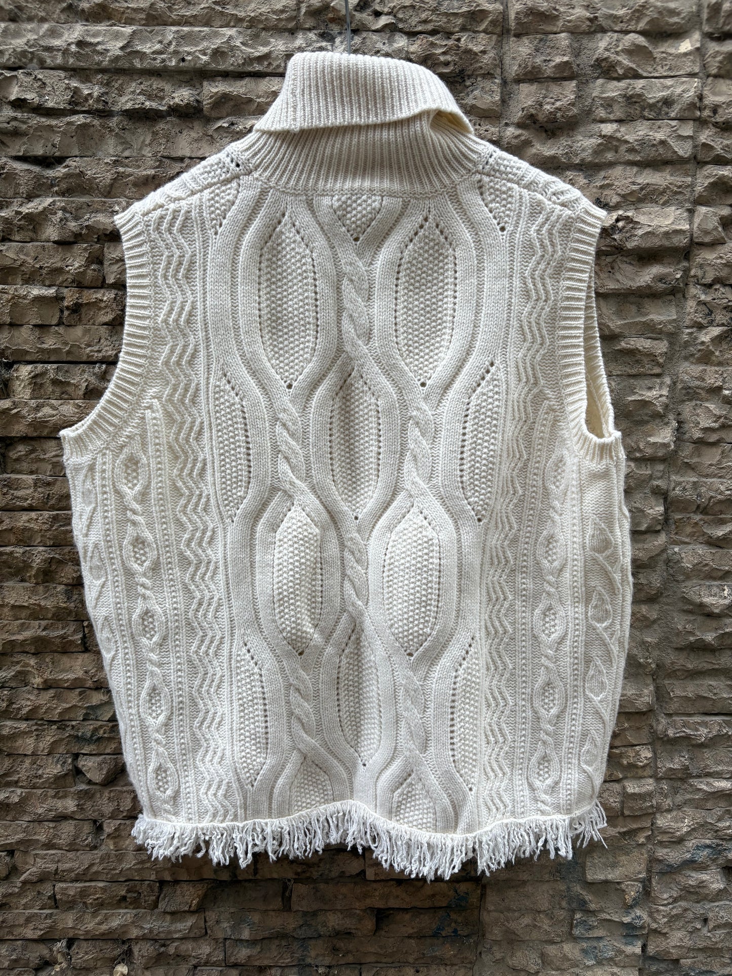 BALLANTYNE. Jersey lana beige flecos T.38