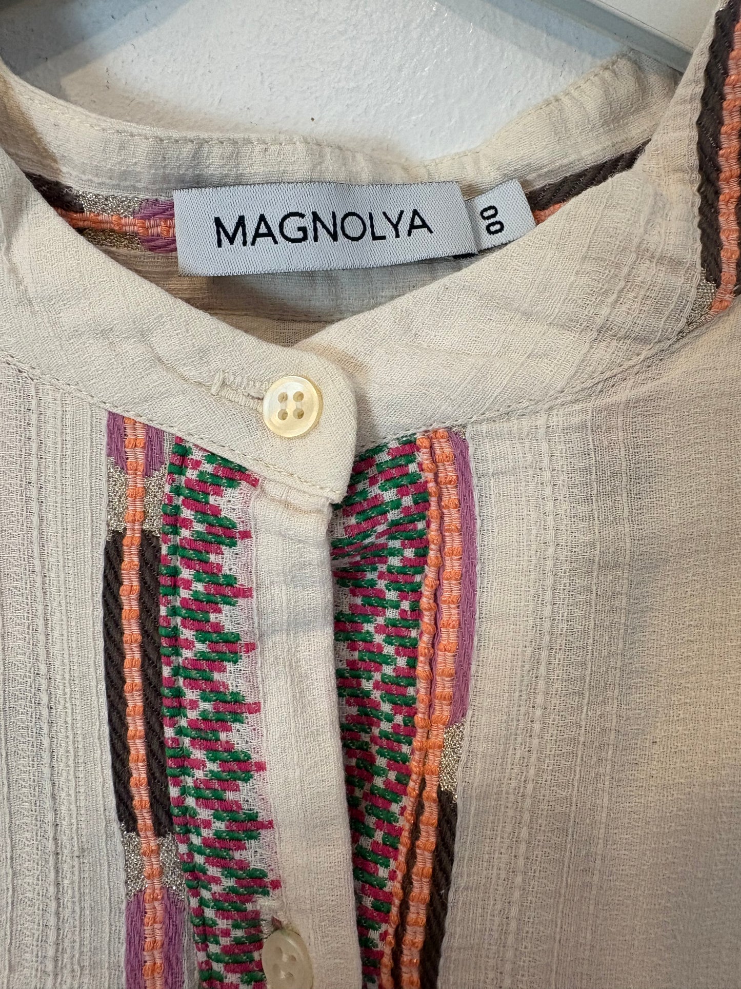 MAGNOLYA. Vestido largo bordados colores. T 00 (S)