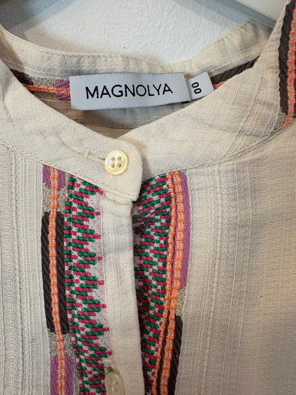 MAGNOLYA. Vestido largo bordados colores. T 00 (S)