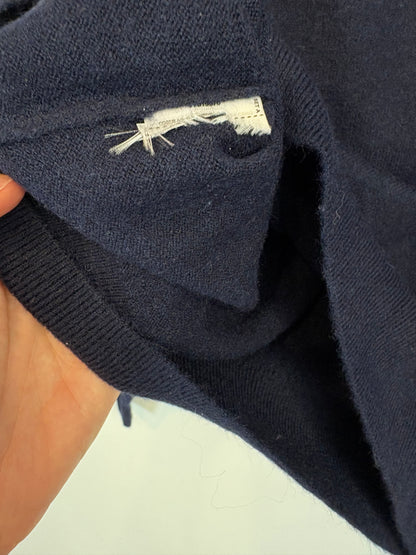 MANGO. Navy blue sweater with shoulder pads. TS