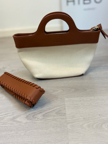 LONBALI. Bolso doble textura