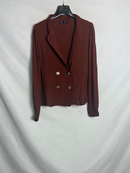 ZARA. Double-breasted flowing blazer. TM