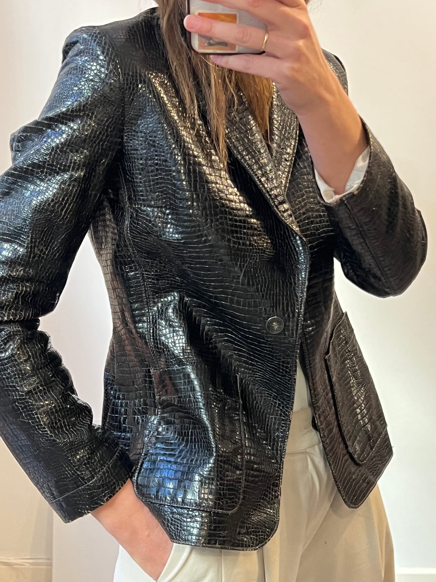 MISS SIXTY. Blazer polipiel efecto cocodrilo T.M