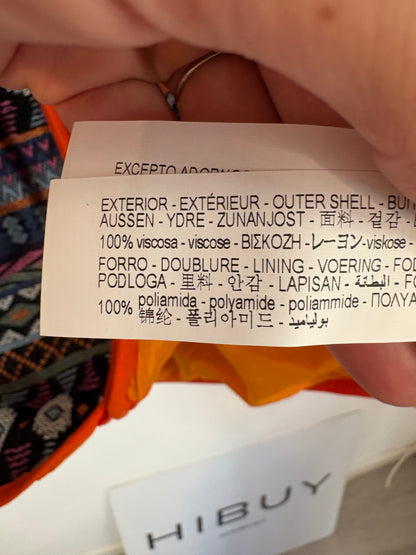 ZARA. Chaleco acolchado estampado. T L