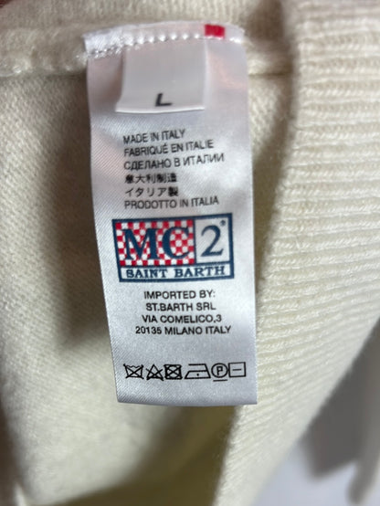 ST BARTH. Jersey beige letras. T L (S) (Tara)