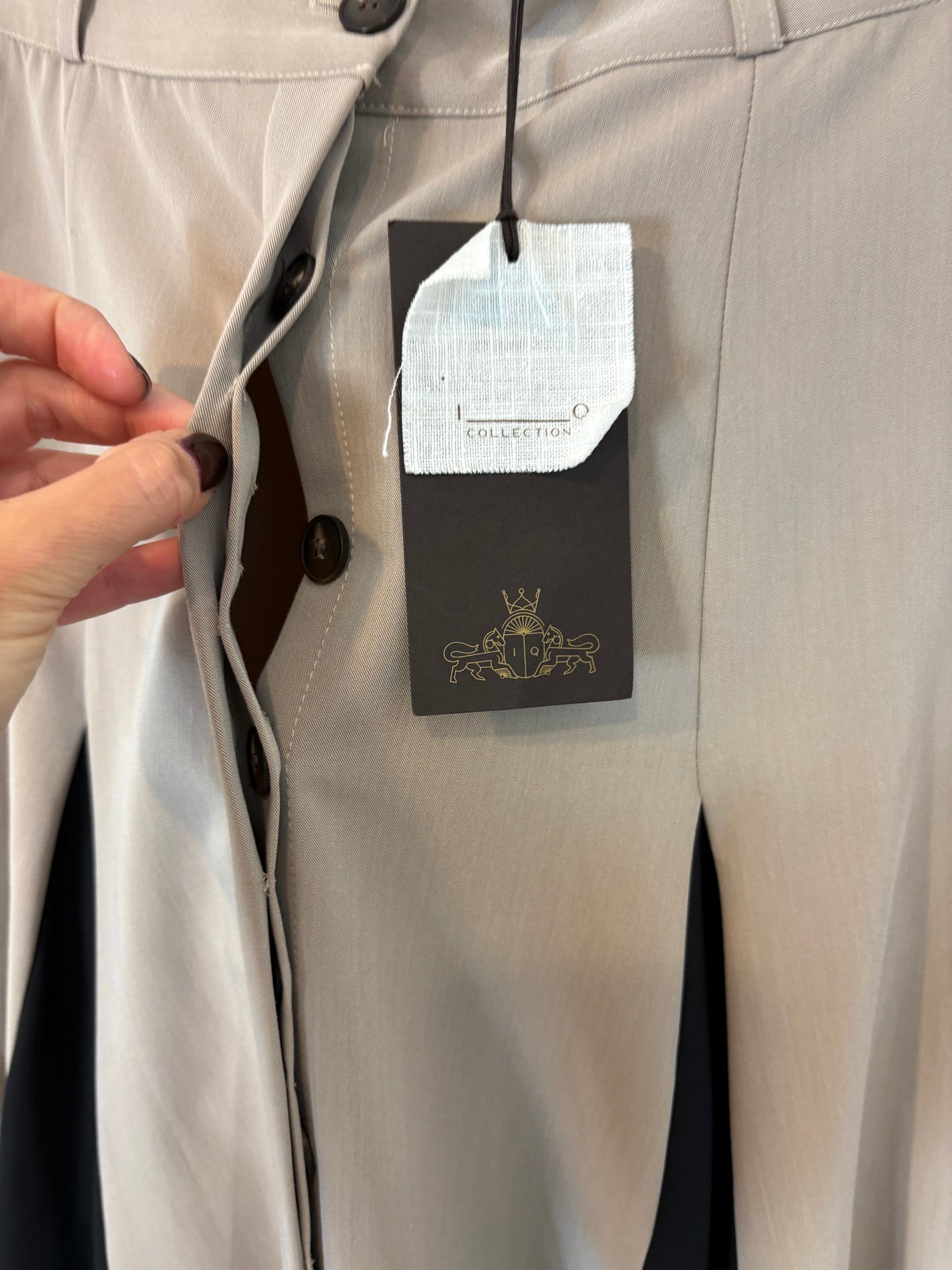 IQ COLLECTION. Falda midi bicolor abotonada. T M