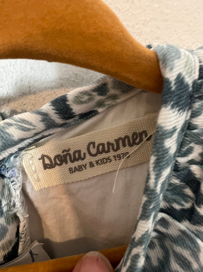 DOÑA CARMEN. Vestido estampado azules. T 5 años