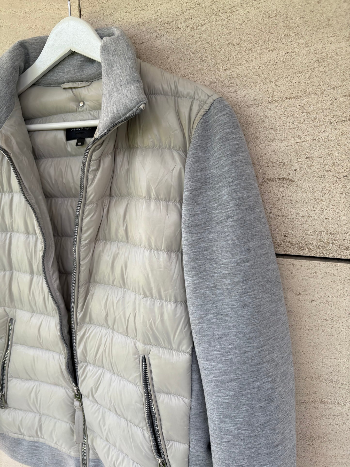 MACKAGE. Chaqueta gris doble textura ligera. T M