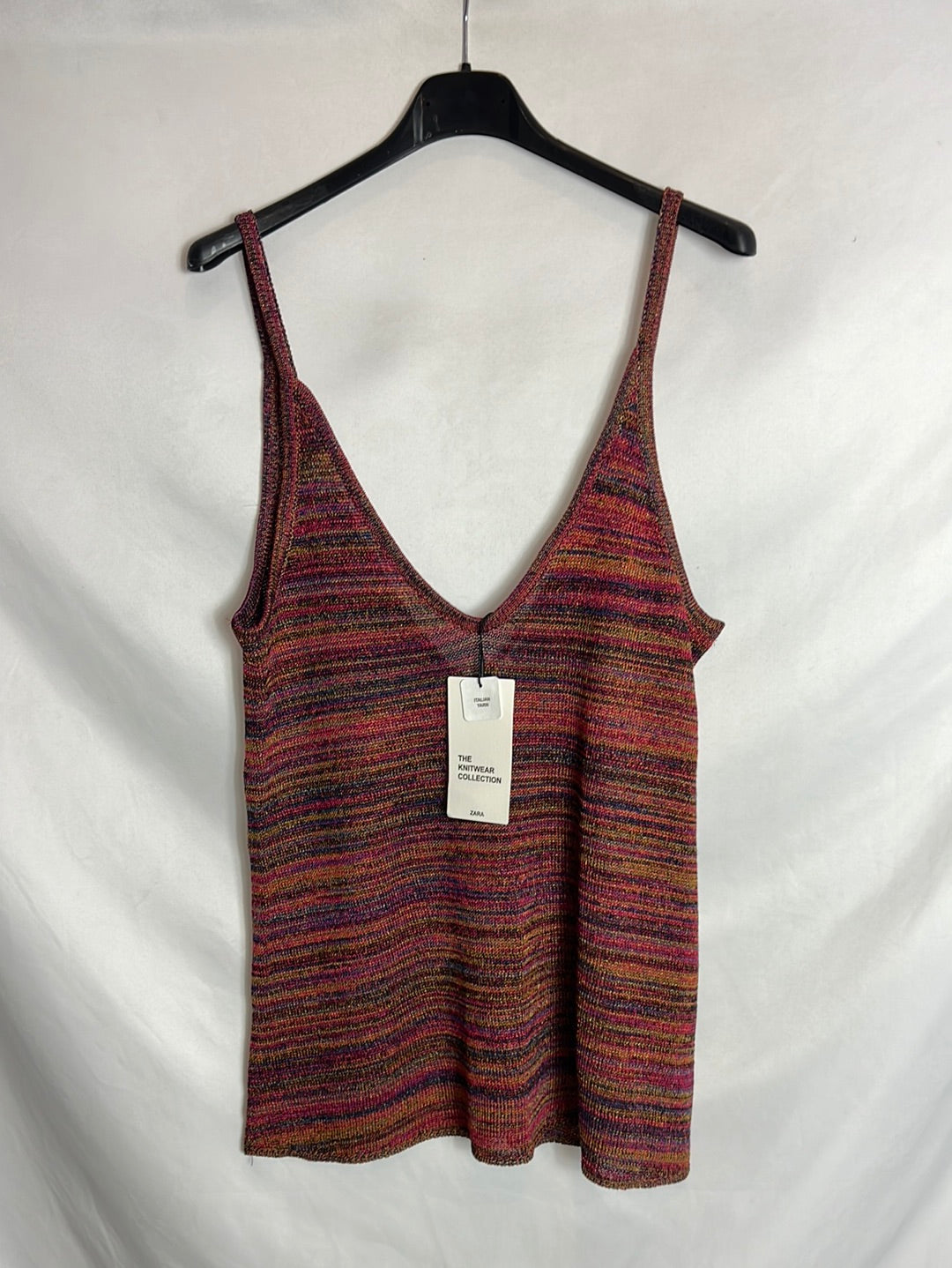 ZARA. Top punto hilos colores T.s