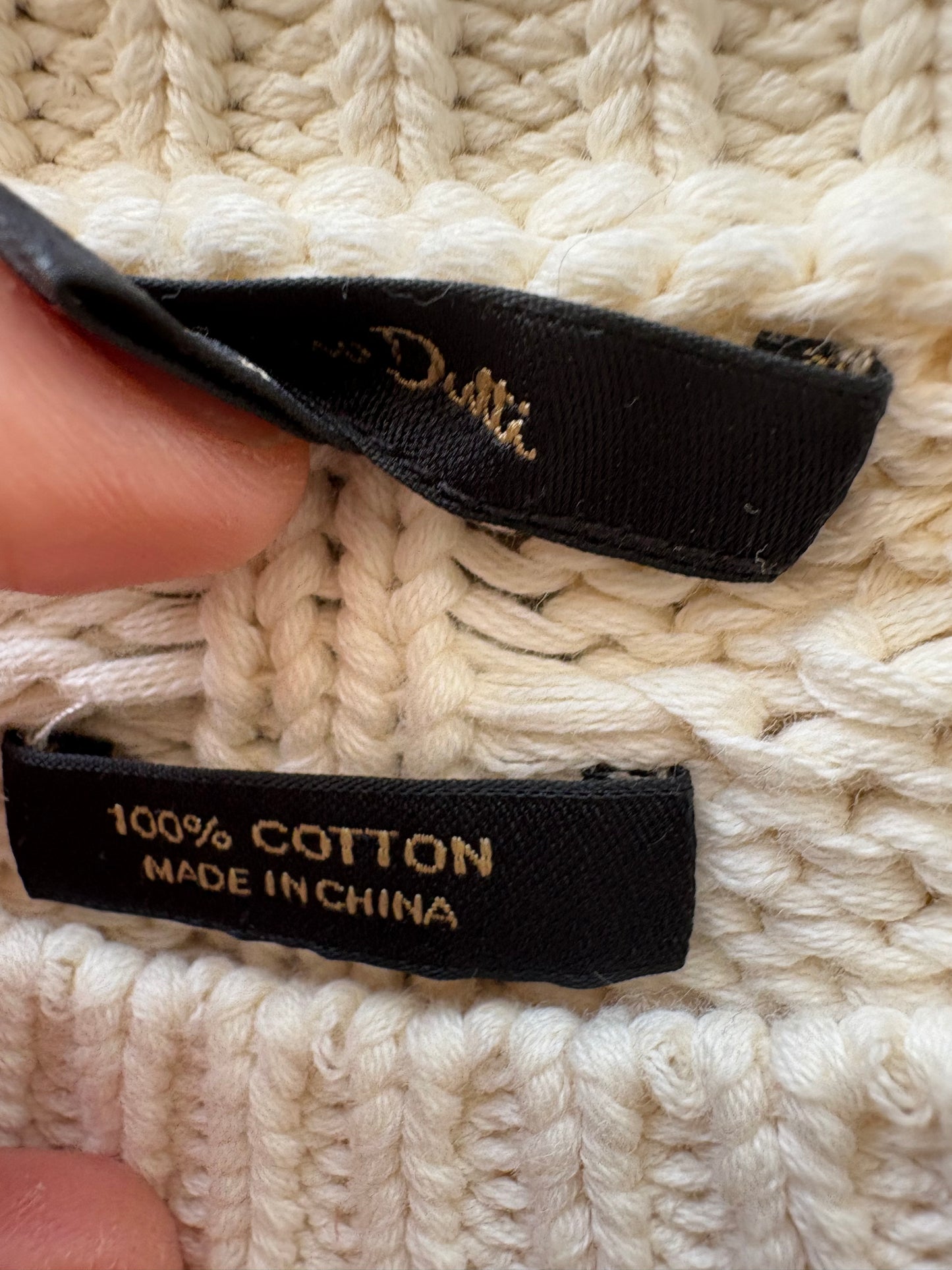 MASSIMO DUTTI. Jersey beige algodón ochos