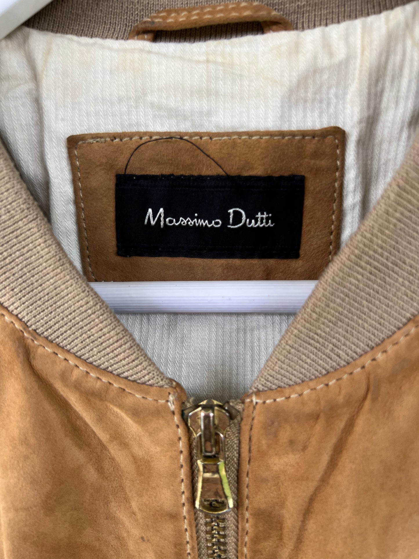 MASSIMO DUTTI. Vintage leather jacket TM (Tara)