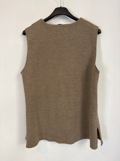 ZARA. Top punto marrón jaspeado